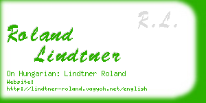 roland lindtner business card